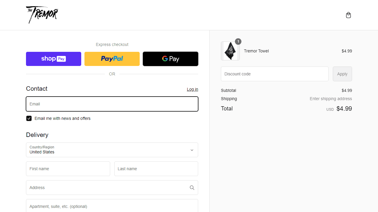How to apply The Tremor coupon code
